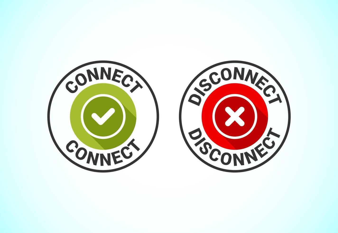 Connect and Disconnect icon design vector