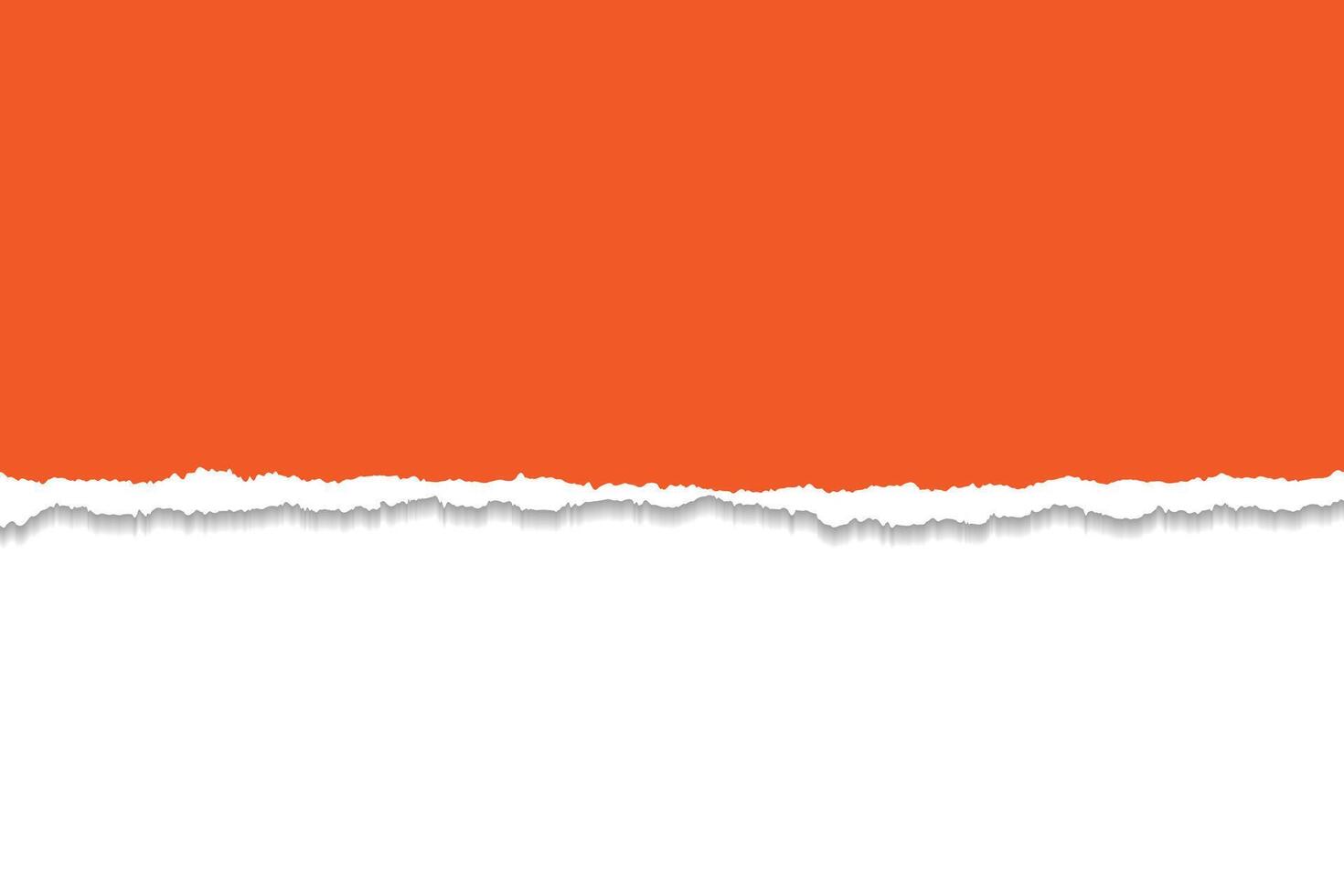Orange Torn Paper Edge with White Background vector