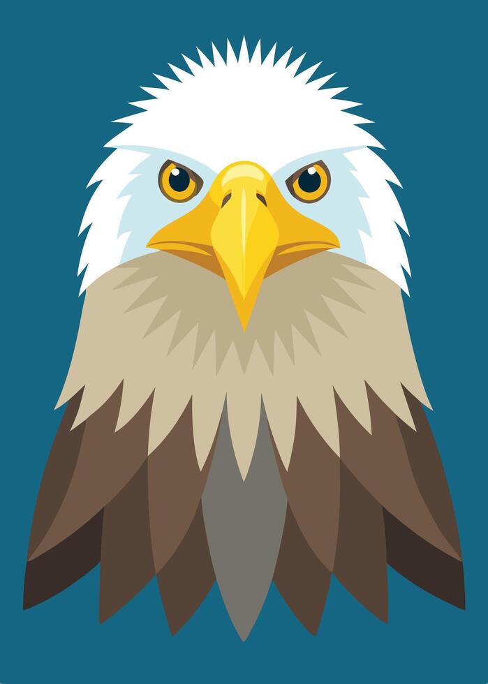 Sharp Eagle Head Illustration on White Background vector
