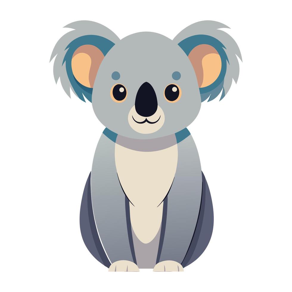 Koala Illustration on White Background vector