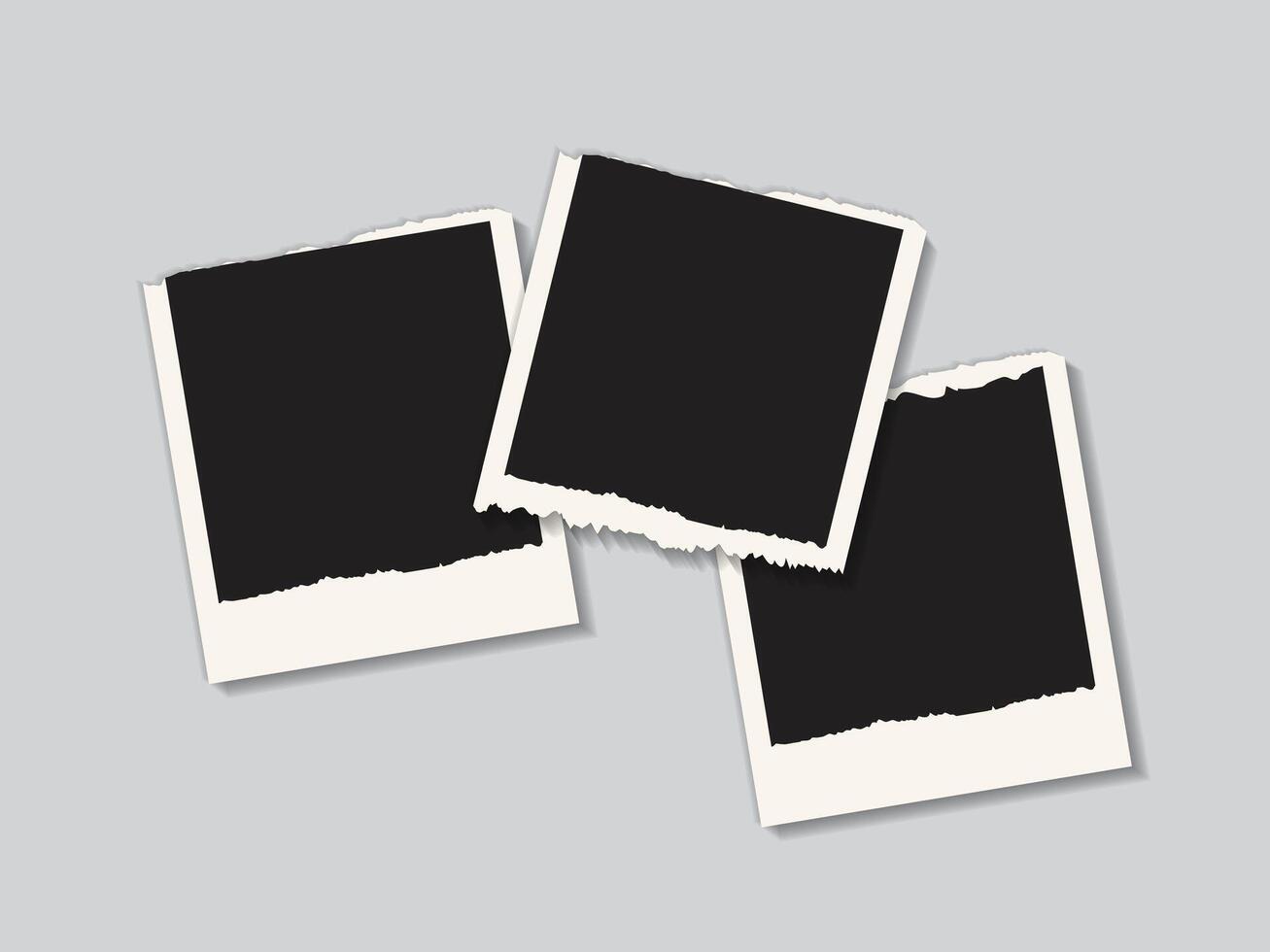 collage satellite rectangle photo frame template, vector