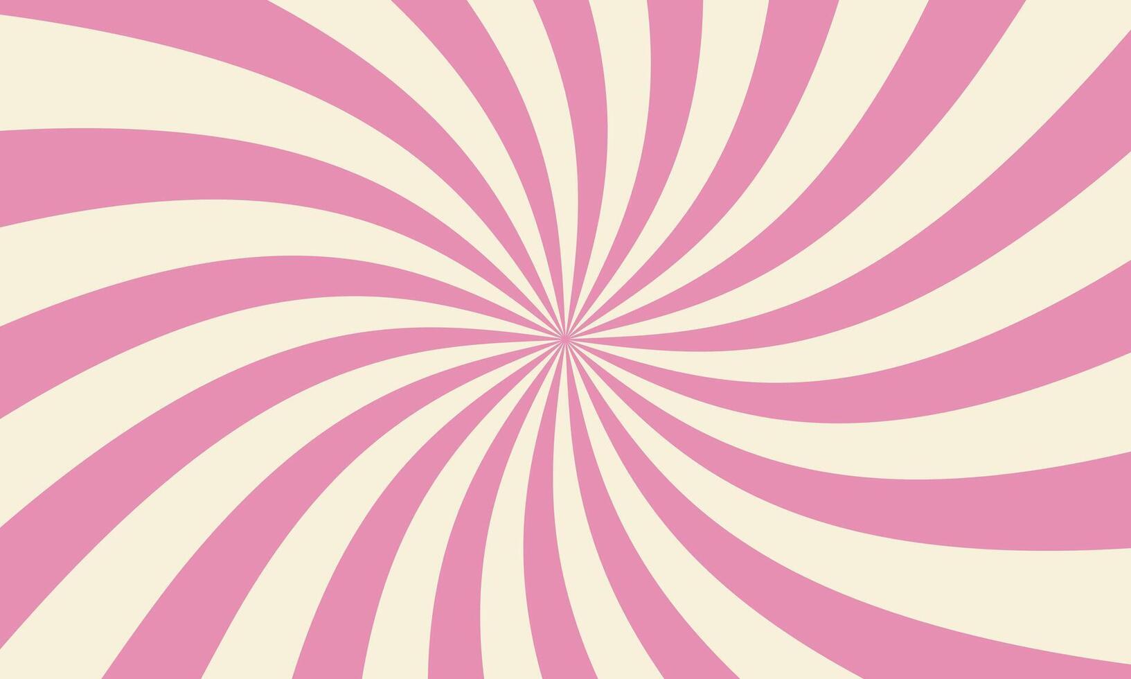 Wavy sunburst vintage Y2K background. Pink groovy psychedelic abstract sun rays. Flat illustration vector