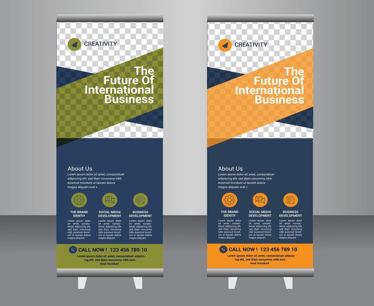 MODERN CORPORATE ROLL UP BANNER vector