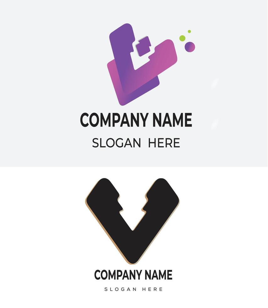 V logo design vector