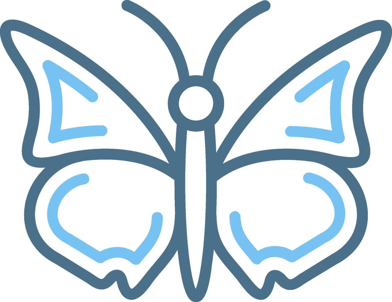 Butterfly Line Two Colour Icon Design vector