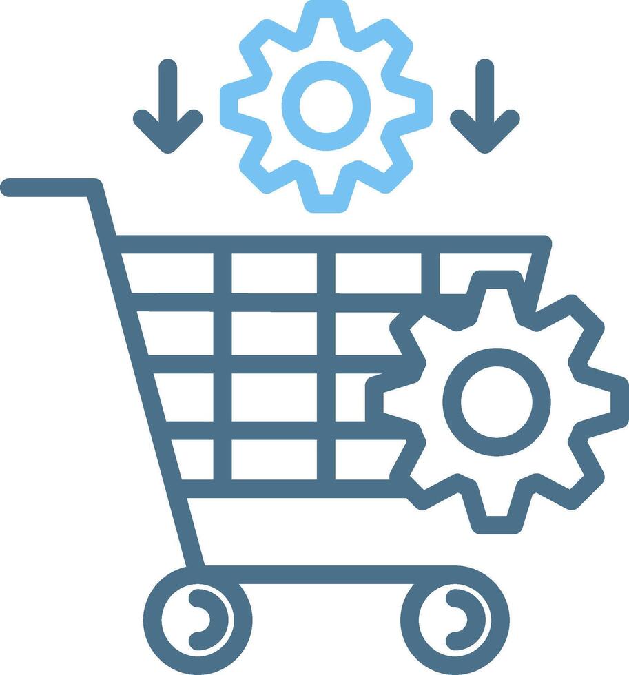 Procurement Line Two Colour Icon Design vector