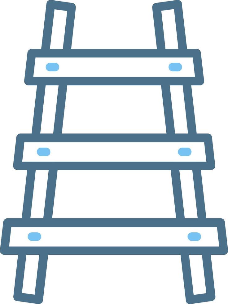Railroad Line Two Colour Icon Design vector