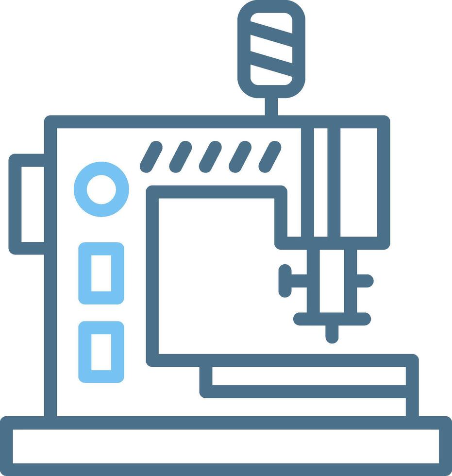 Sewing Machine Line Two Colour Icon Design vector
