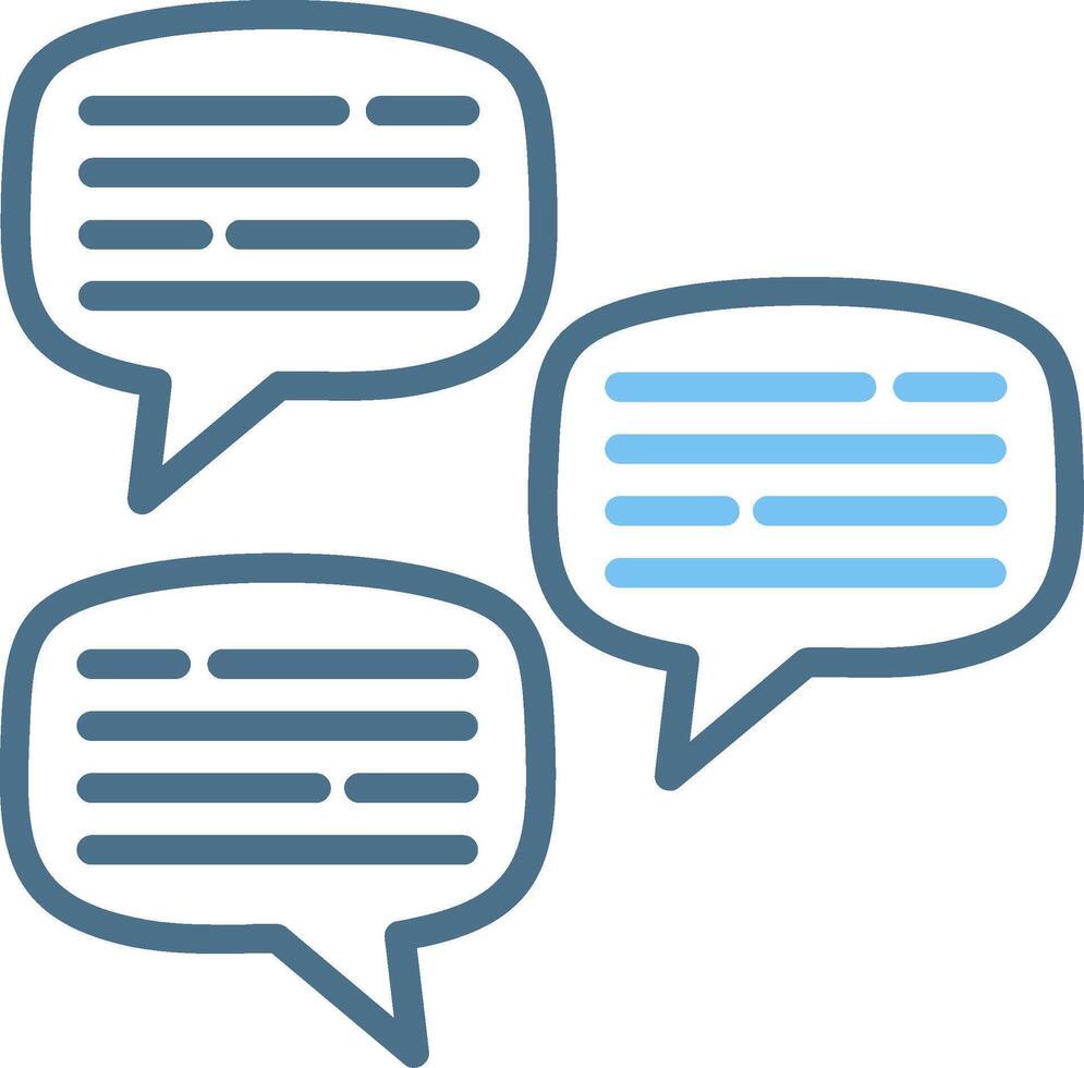 Speech bubble Line Two Colour Icon Design vector