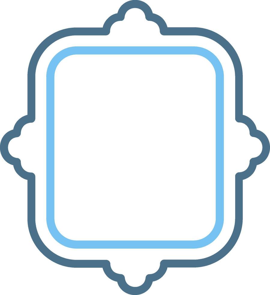 Frame Line Two Colour Icon Design vector