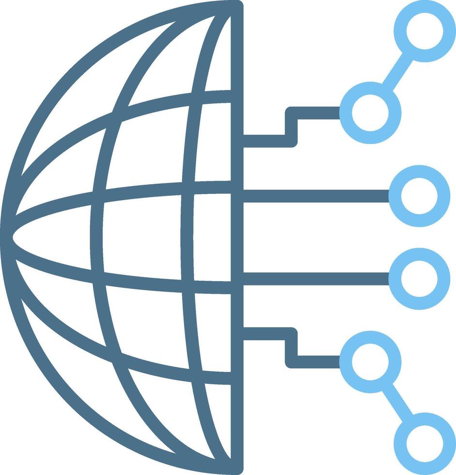 Globalization Line Two Colour Icon Design vector