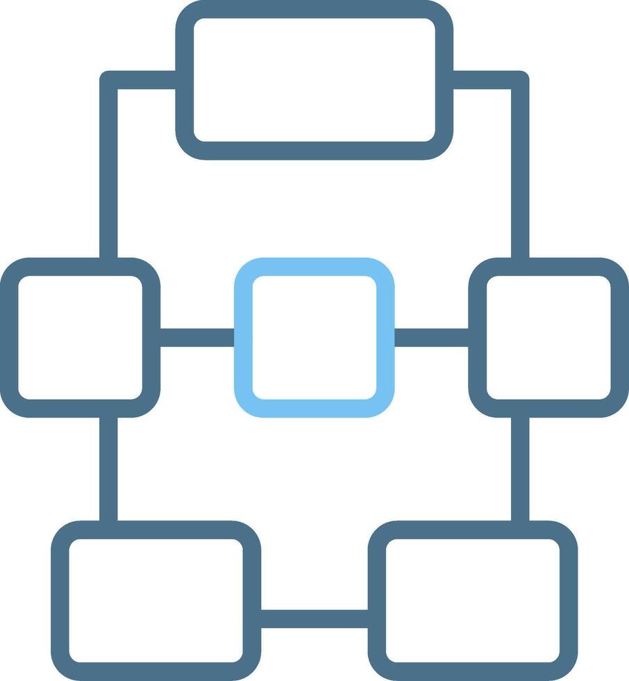Hierarchy Line Two Colour Icon Design vector
