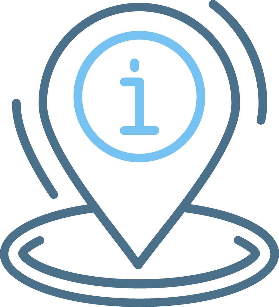 Info Center Location Line Two Colour Icon Design vector