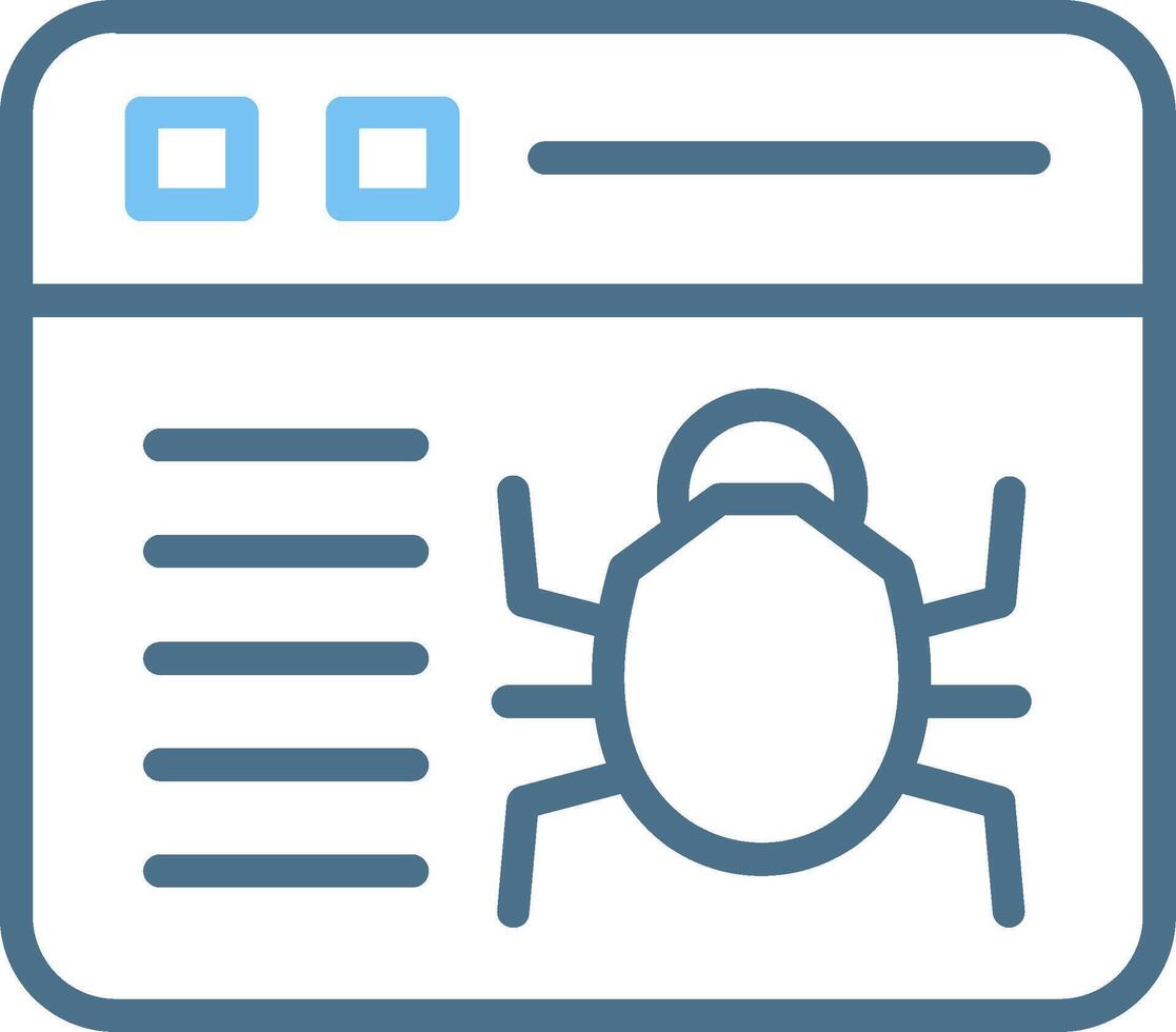 Virus Line Two Colour Icon Design vector