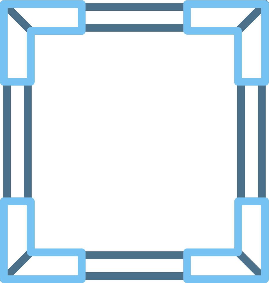 Frame Line Two Colour Icon Design vector