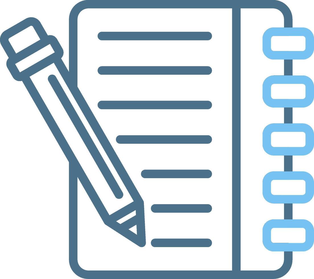 Guest Book Line Two Colour Icon Design vector