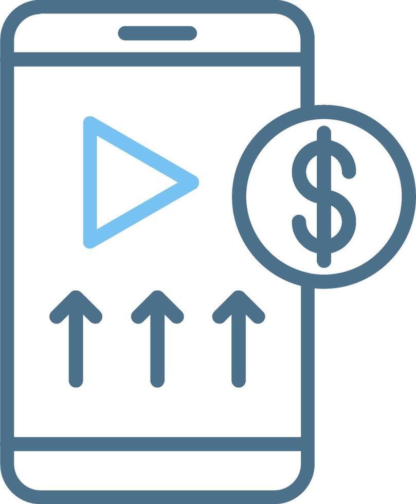 Monetize Line Two Colour Icon Design vector