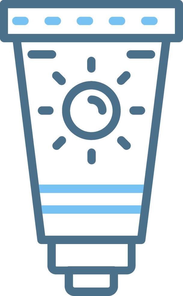 Sunscreen Line Two Colour Icon Design vector