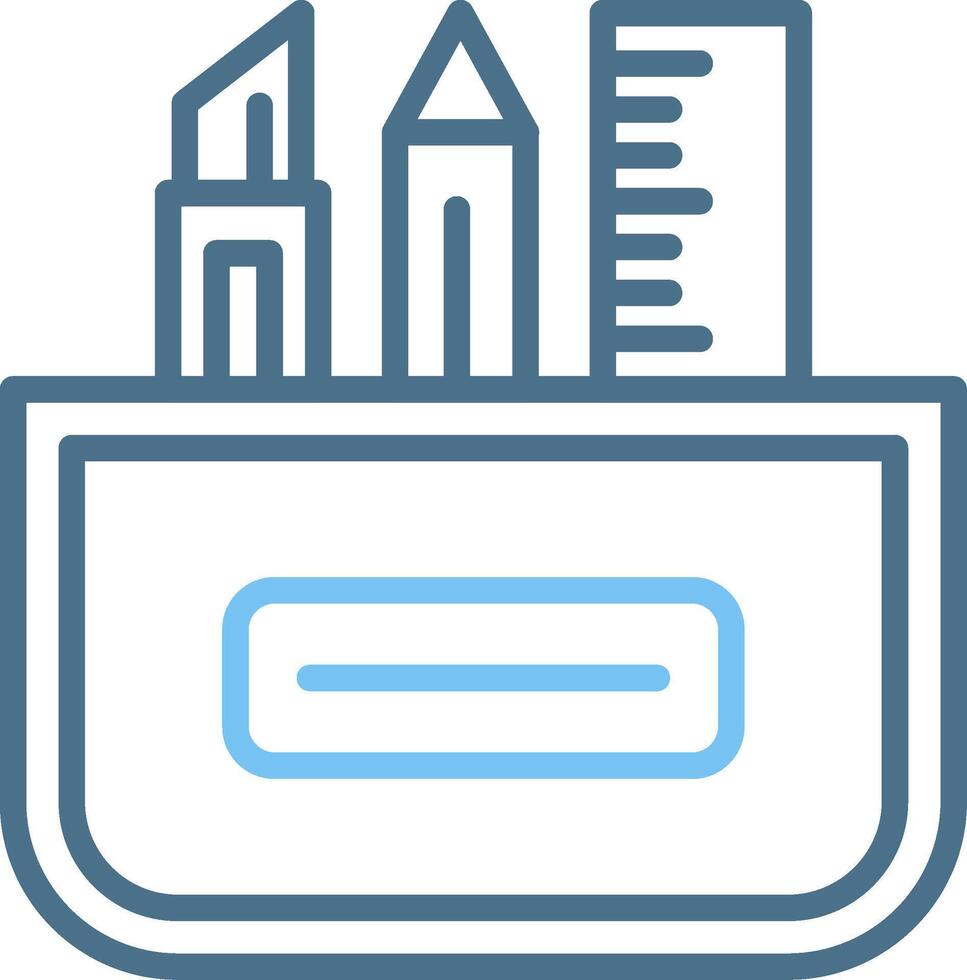 Stationery Line Two Colour Icon Design vector