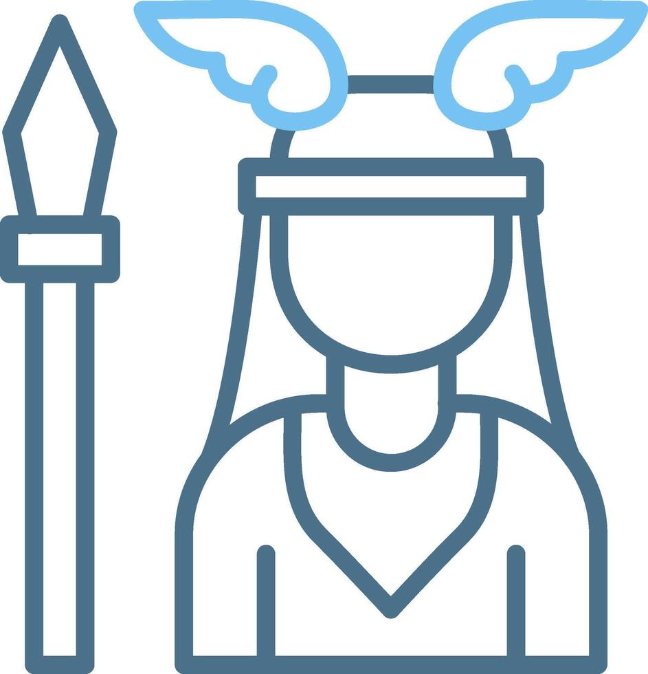Athena Line Two Colour Icon Design vector