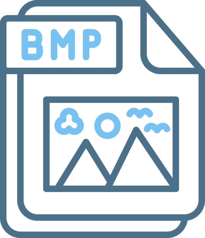 BMP Line Two Colour Icon Design vector