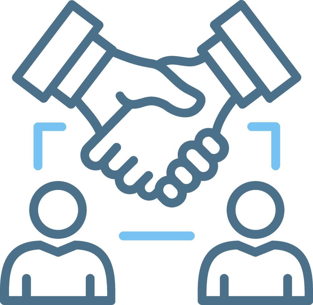 CRM Line Two Colour Icon Design vector