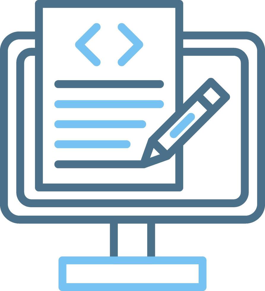 Content Line Two Colour Icon Design vector