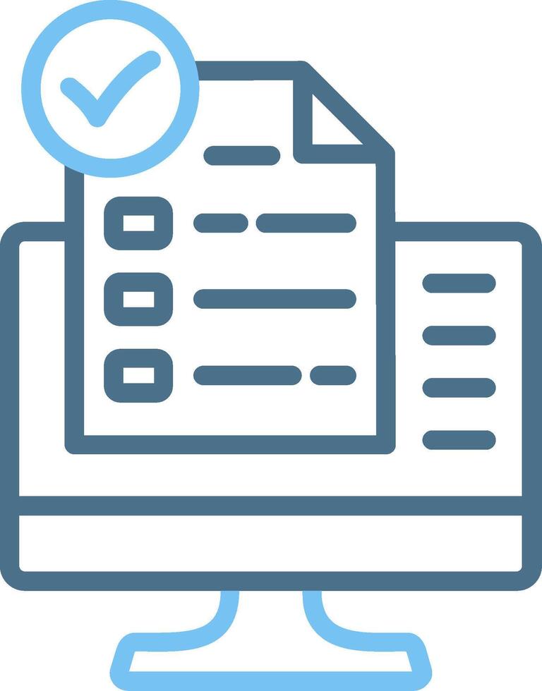 Computer Line Two Colour Icon Design vector