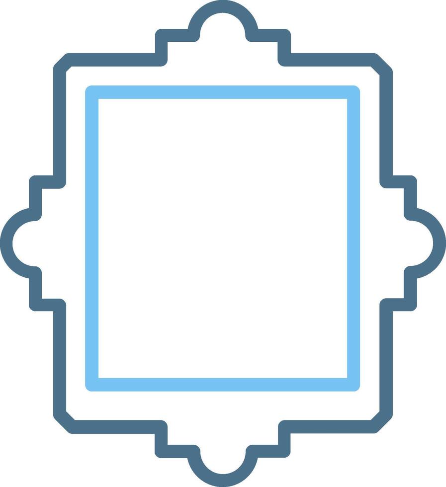 Frame Line Two Colour Icon Design vector