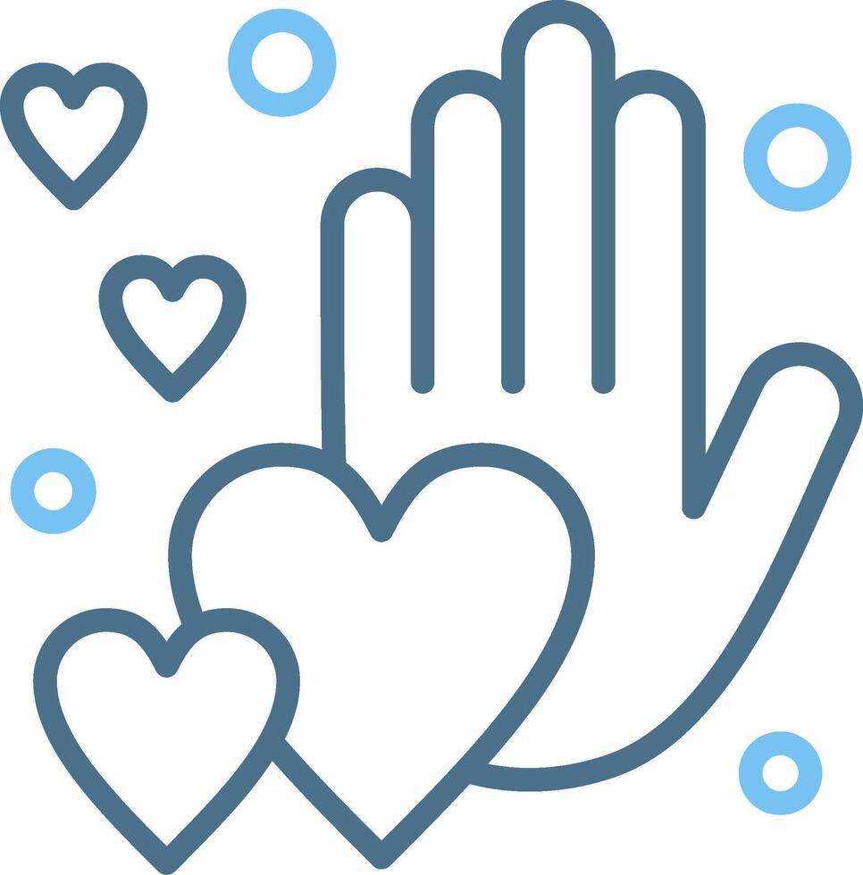 Volunteer Line Two Colour Icon Design vector