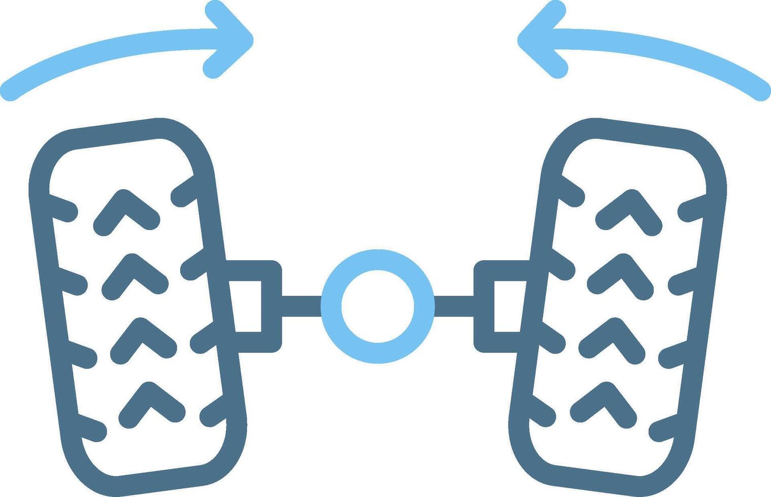 Wheel Alignment Line Two Colour Icon Design vector