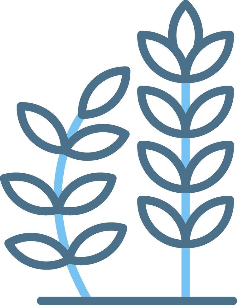 Wheat Line Two Colour Icon Design vector