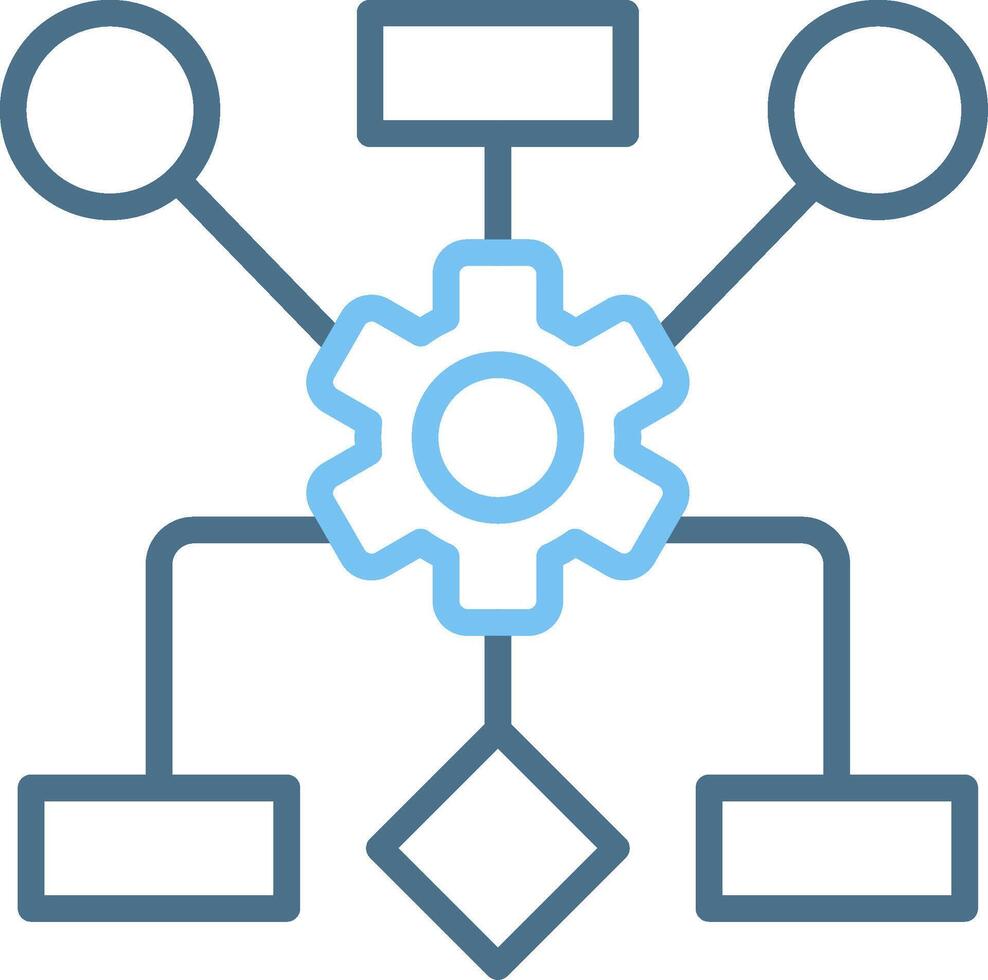 Diagram Line Two Colour Icon Design vector
