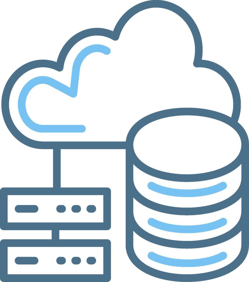 Database Line Two Colour Icon Design vector