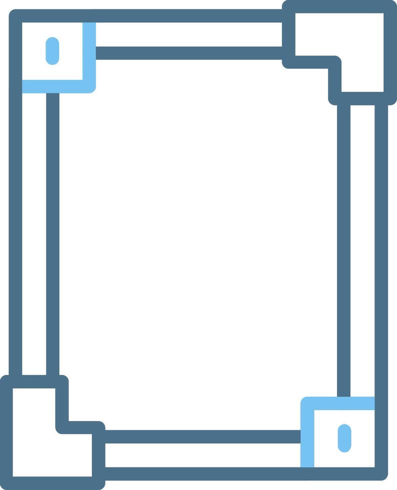 Frame Line Two Colour Icon Design vector
