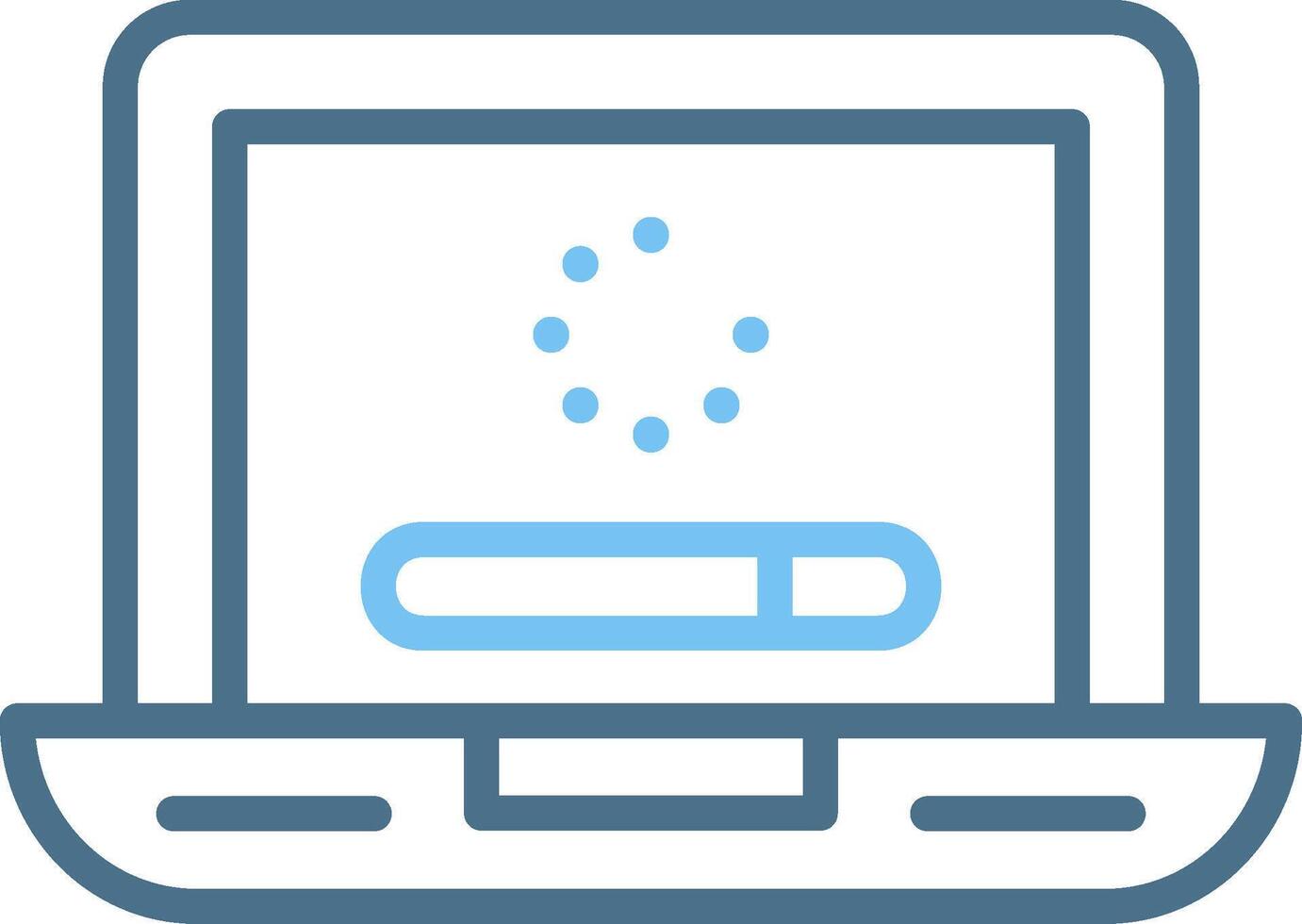 Loading Line Two Colour Icon Design vector