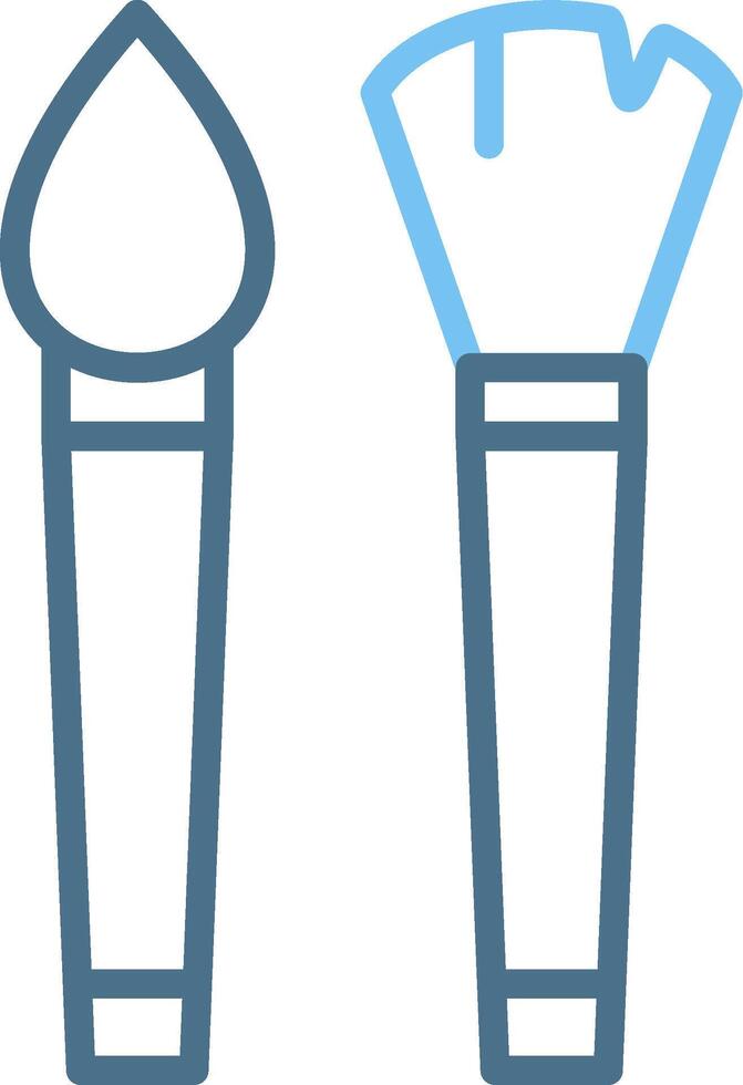 Paint Brush Line Two Colour Icon Design vector