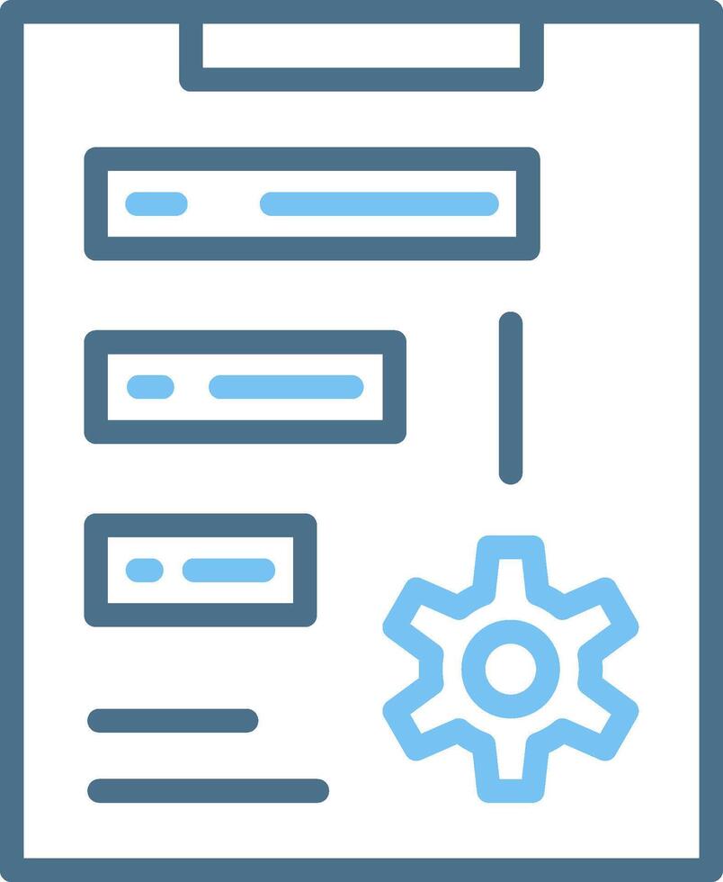 Priority Line Two Colour Icon Design vector