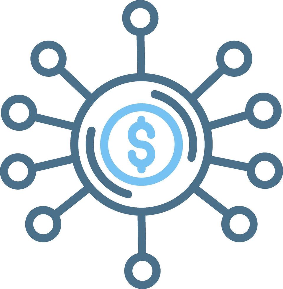 Sales Enablement Line Two Colour Icon Design vector