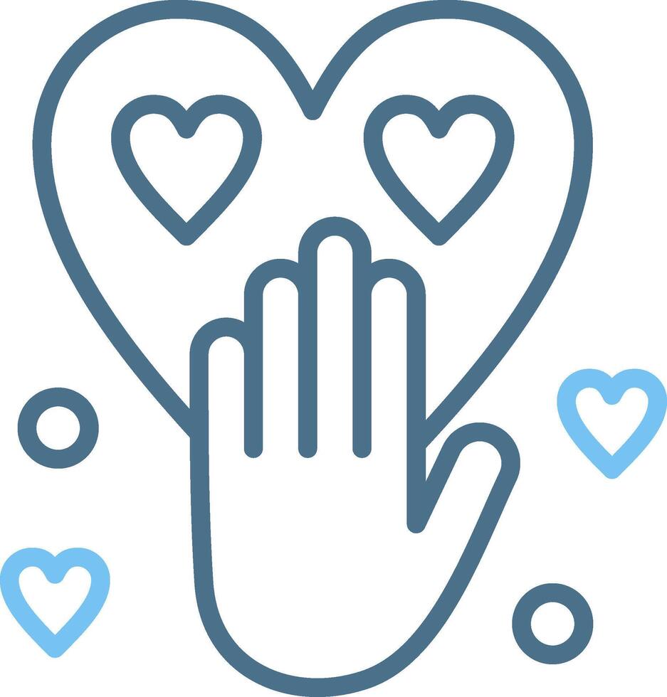 Tolerance Line Two Colour Icon Design vector