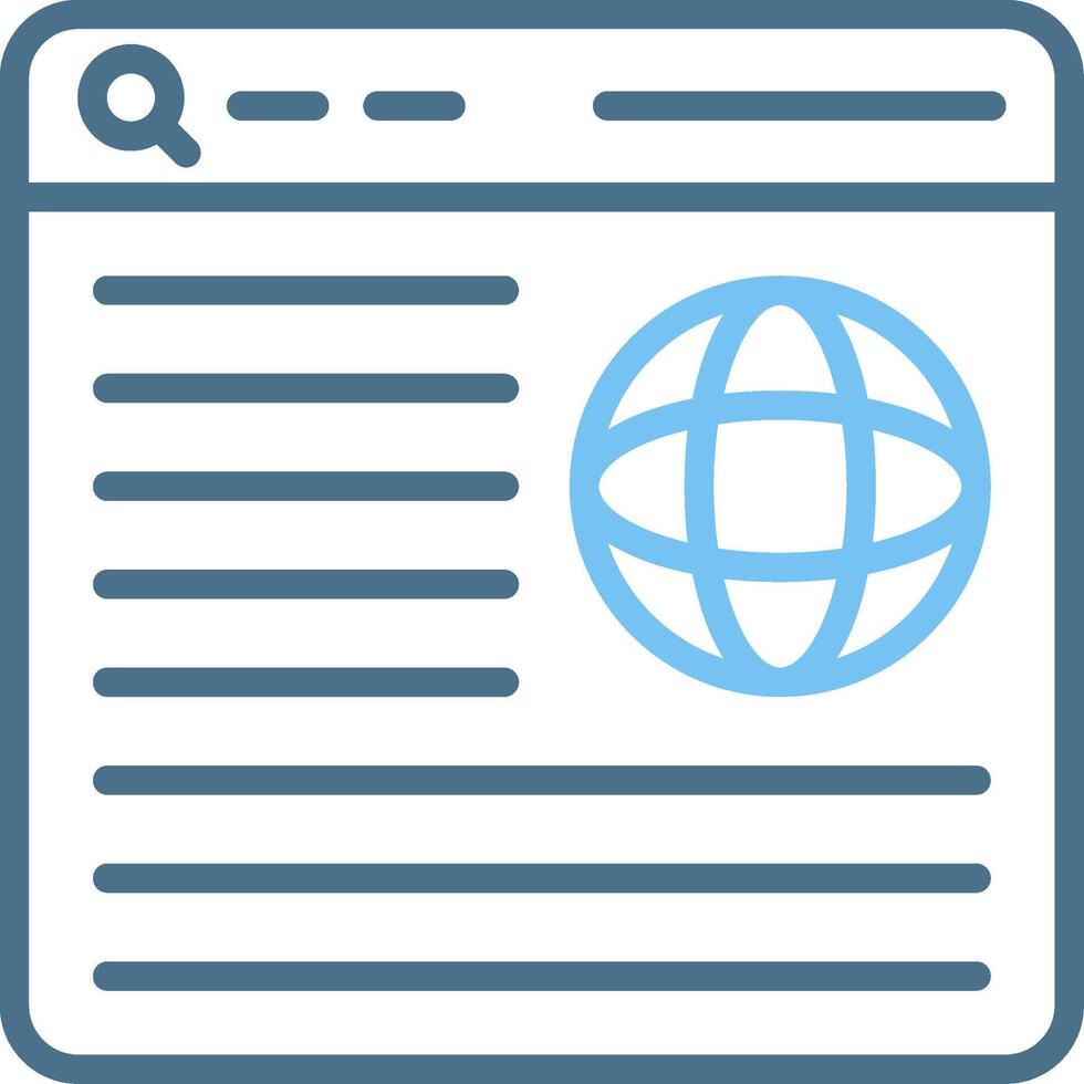 Web Browser Line Two Colour Icon Design vector