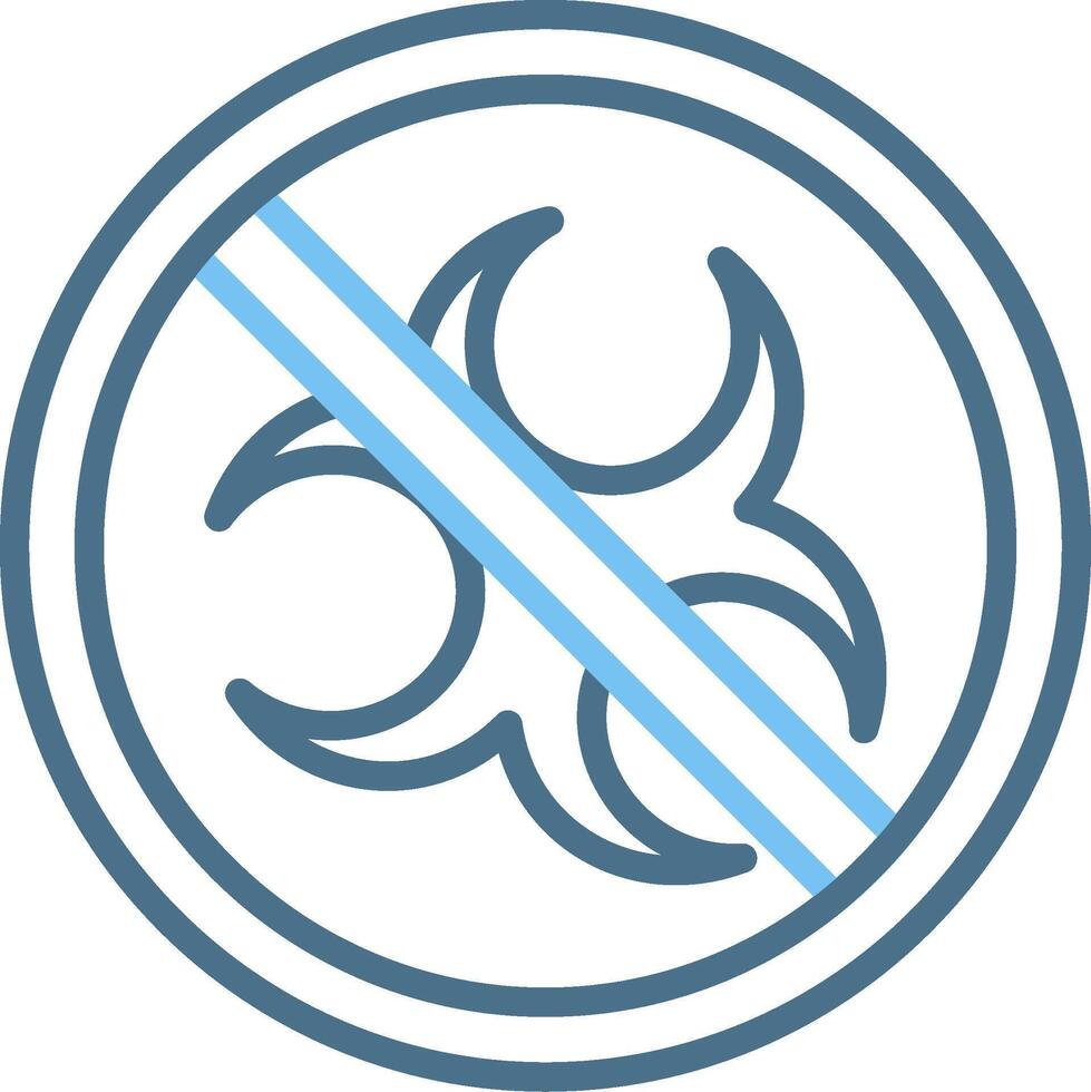 Biohazard Line Two Colour Icon Design vector