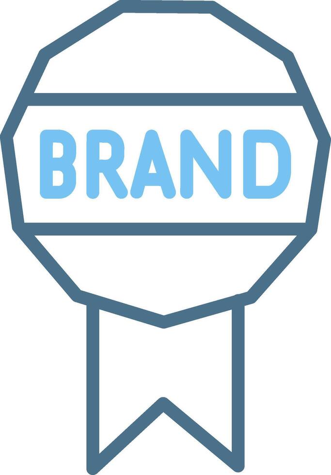 Brand Line Two Colour Icon Design vector