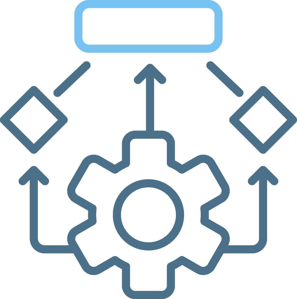 Cogwheel Line Two Colour Icon Design vector