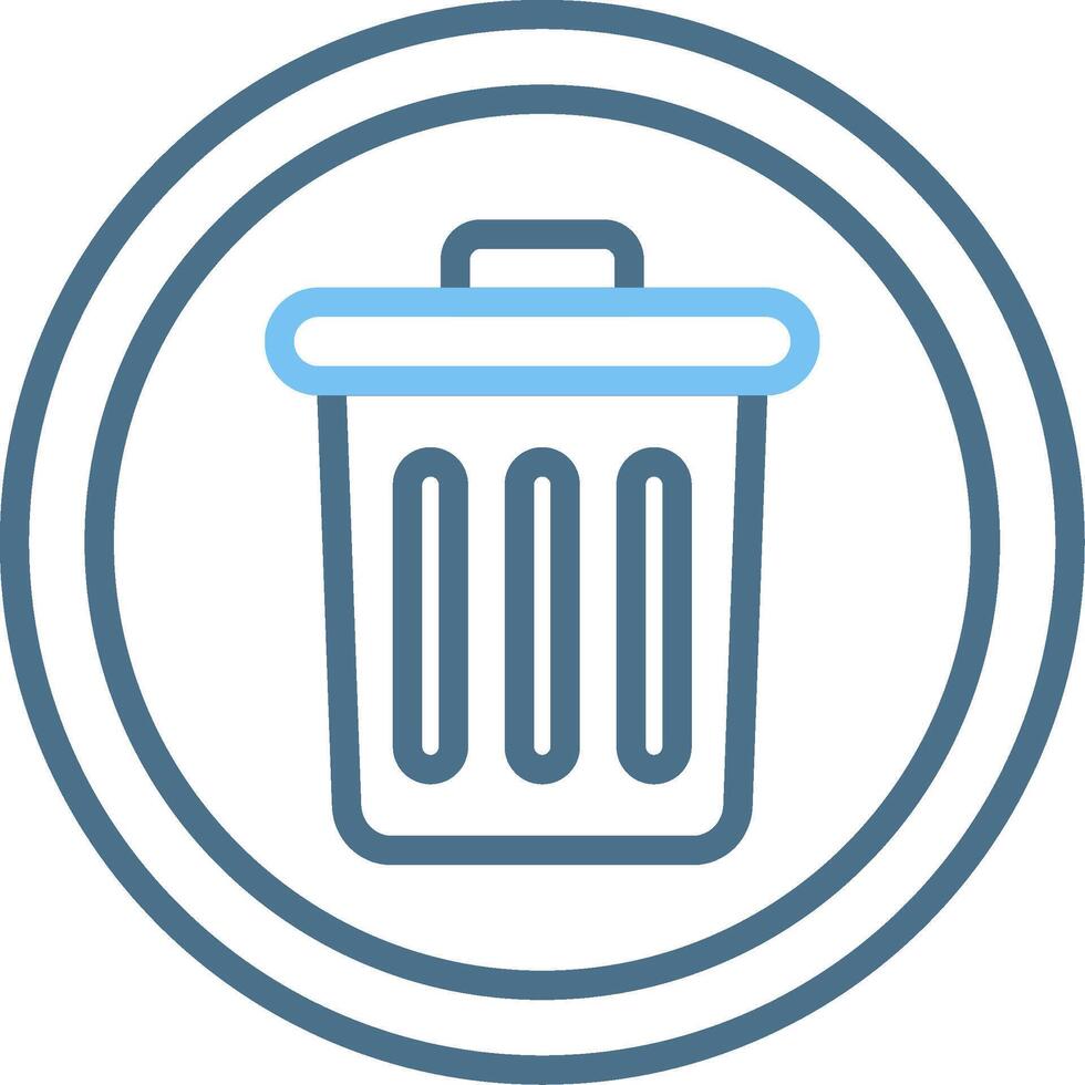 Delete Line Two Colour Icon Design vector