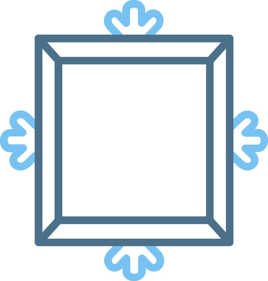 Frame Line Two Colour Icon Design vector