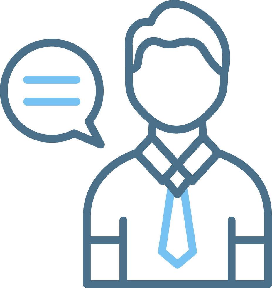 Interview Line Two Colour Icon Design vector