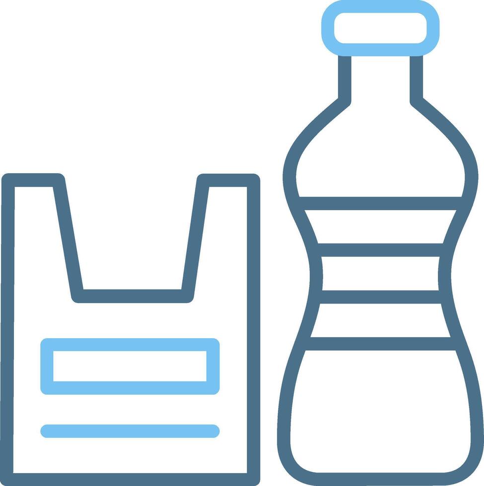 Plastic Line Two Colour Icon Design vector