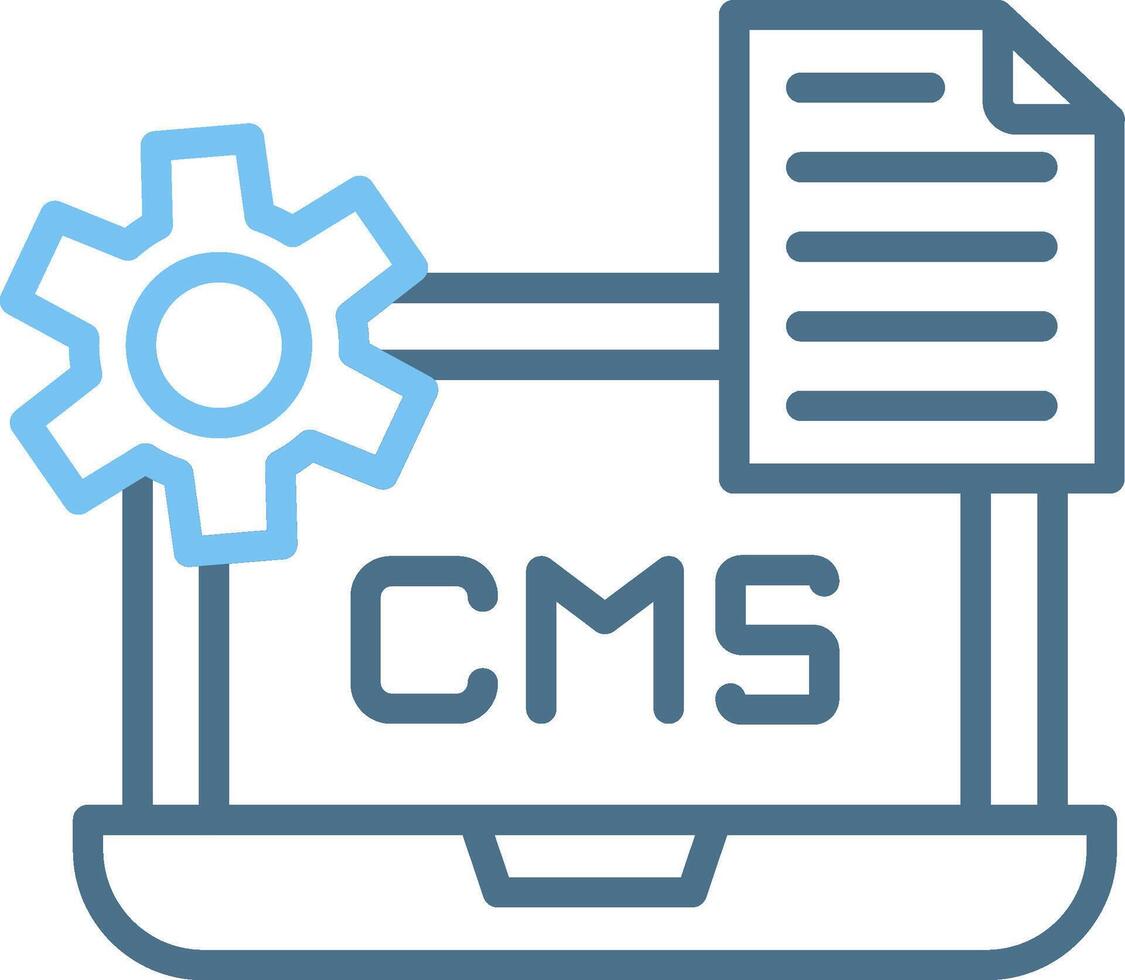 Cms Line Two Colour Icon Design vector