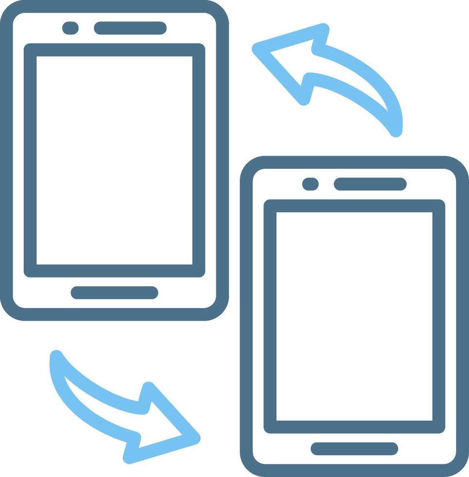 Data Synchronization Line Two Colour Icon Design vector